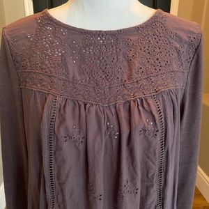 Women’s Knox Rose Boho Eyelet Peasant Tunic Top M